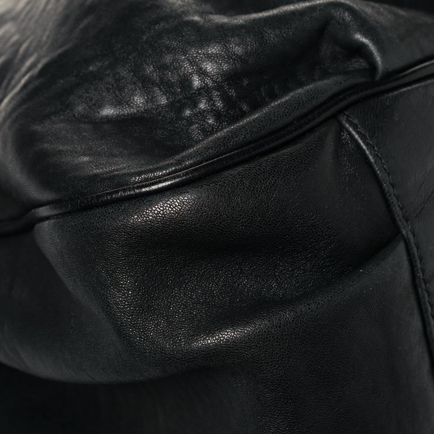 Fendi Crinkled Lambskin Mia Tote Black 10 of 15