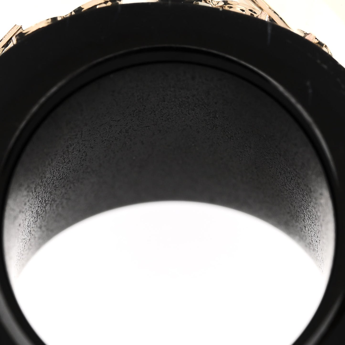 Resin Swarovski Crystal Inclusion Ring 50 5.5 Black