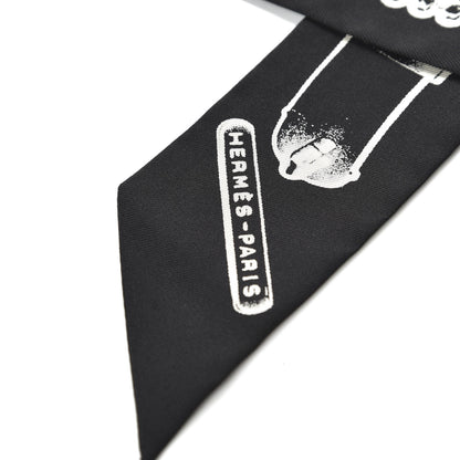 Hermes Silk Le Tresor De Medor Twilly Black White 3 of 3