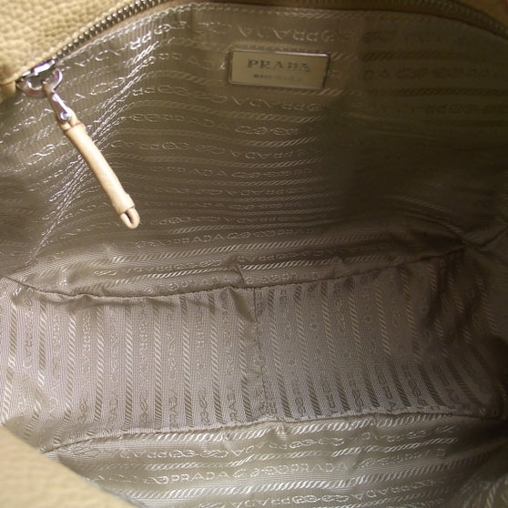 Prada Vitello Daino Buckle Shoulder Bag Sabbia 8 of 10