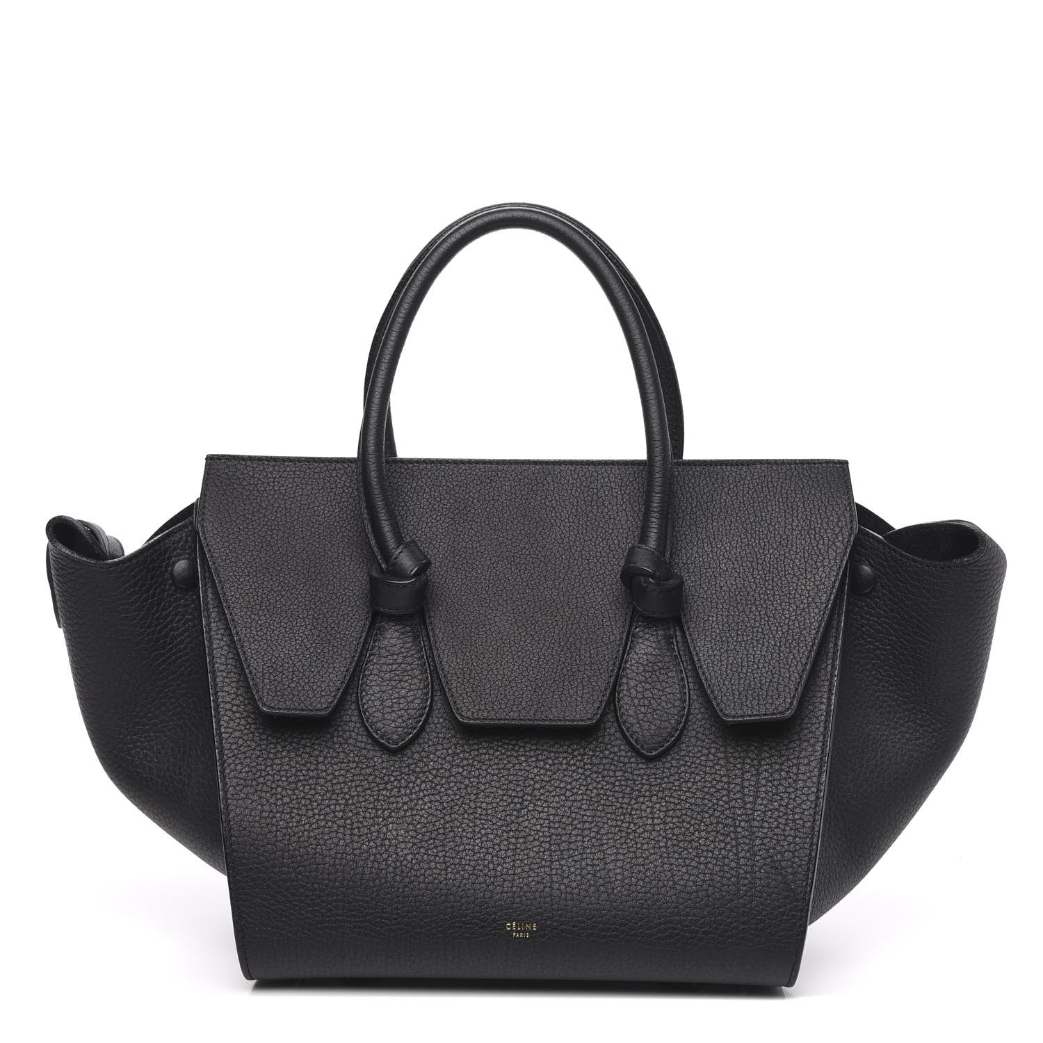 Celine Crisped Calfskin Small Tie Knot Tote Black 1 of 11