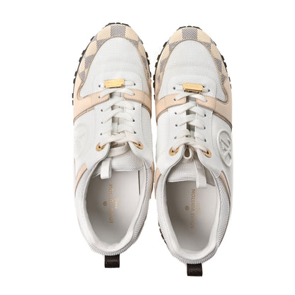 Louis Vuitton Calfskin Damier Azur Run Away Sneakers 39 White 2 of 10