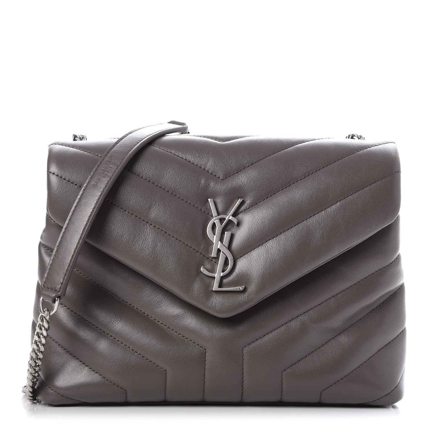 Calfskin Y Quilted Monogram Small Loulou Chain Satchel Earth