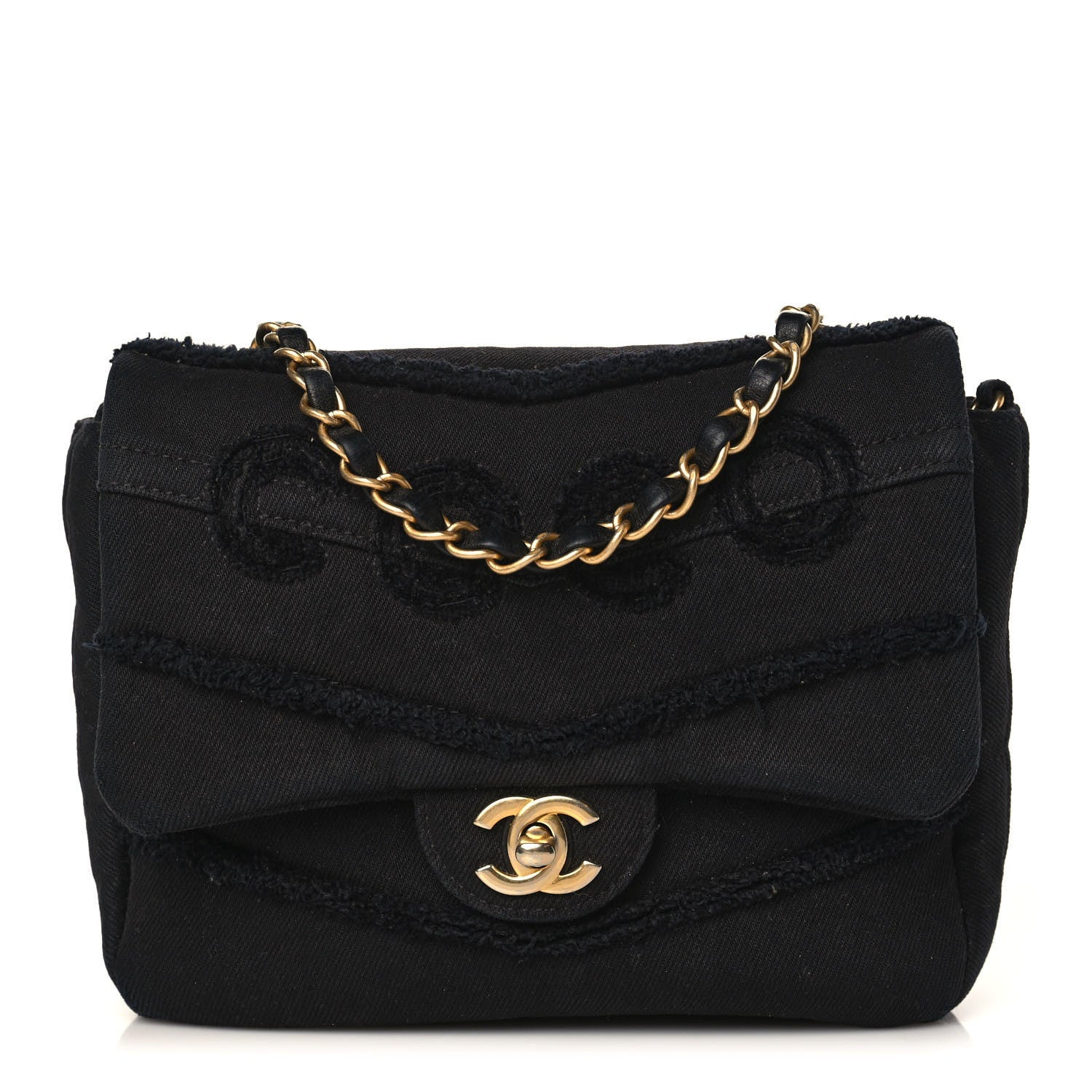 Chanel Denim Coco Flap Black 1 of 13