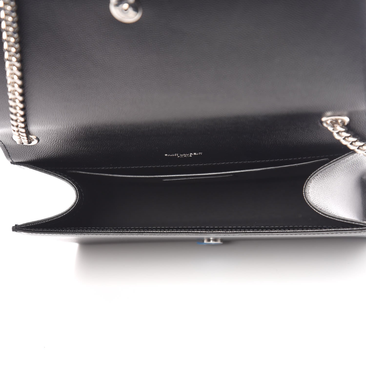 Saint Laurent Grain De Poudre Medium Classic Monogram Kate Satchel Black 5 of 9
