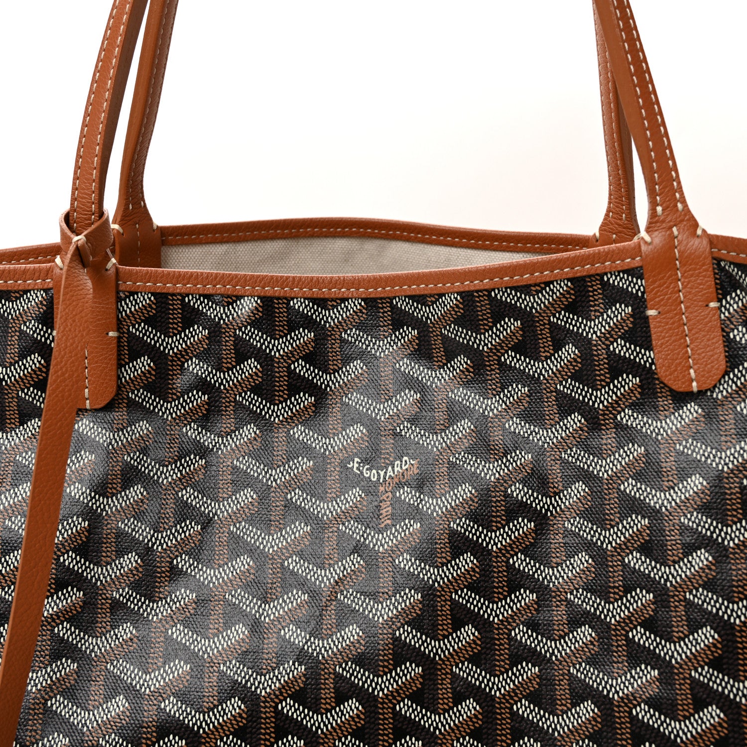 Goyard Goyardine Saint Louis GM Black Gold 7 of 9