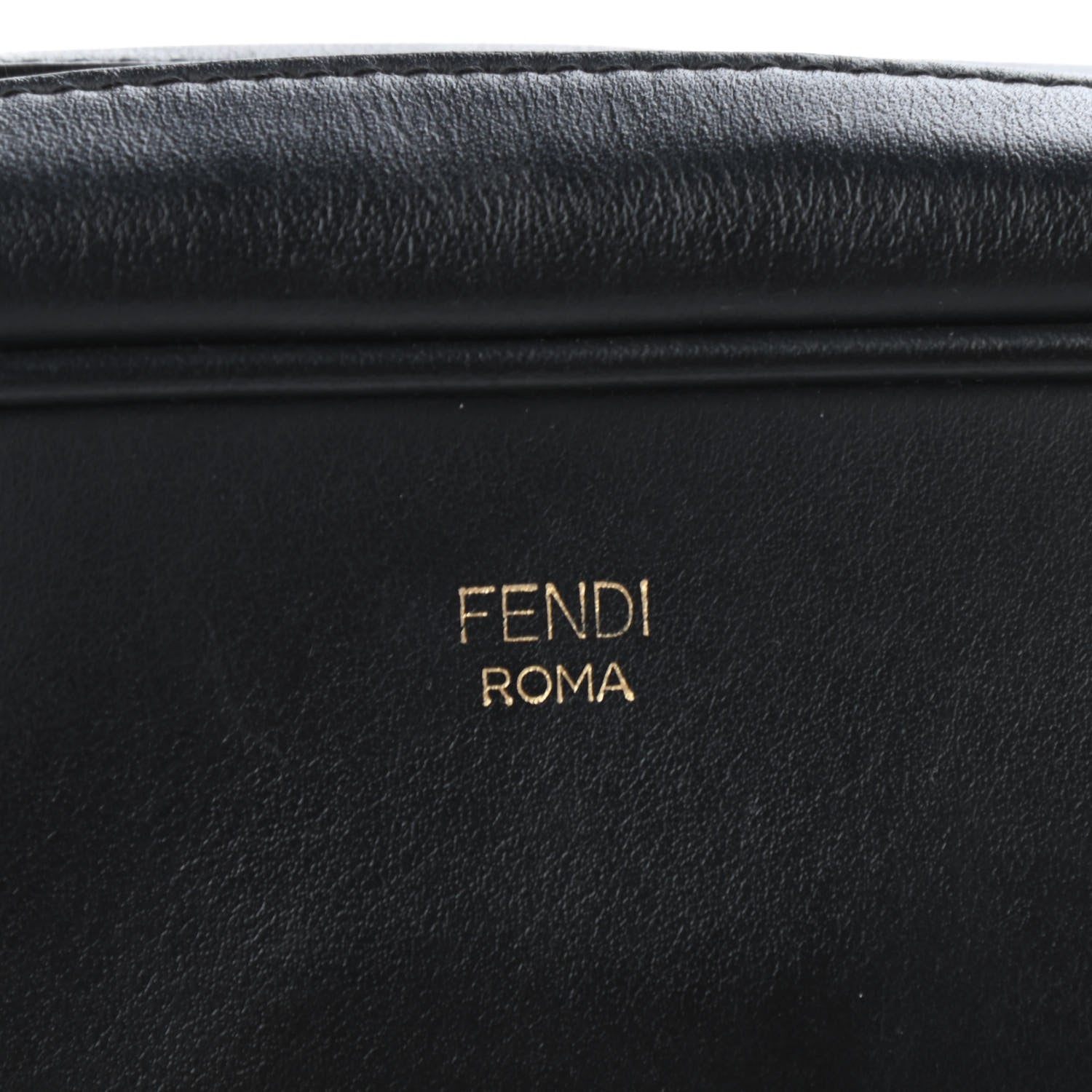 Fendi Vitello Century Bi-Color FF 1974 Embossed Mini Camera Case Maya Black 11 of 11