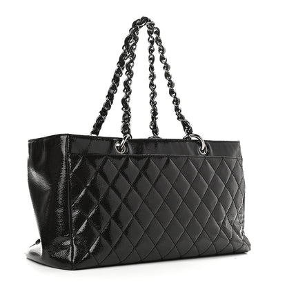Chanel Glazed Caviar Quilted Diamond Shine Small Tote Black 3 of 11