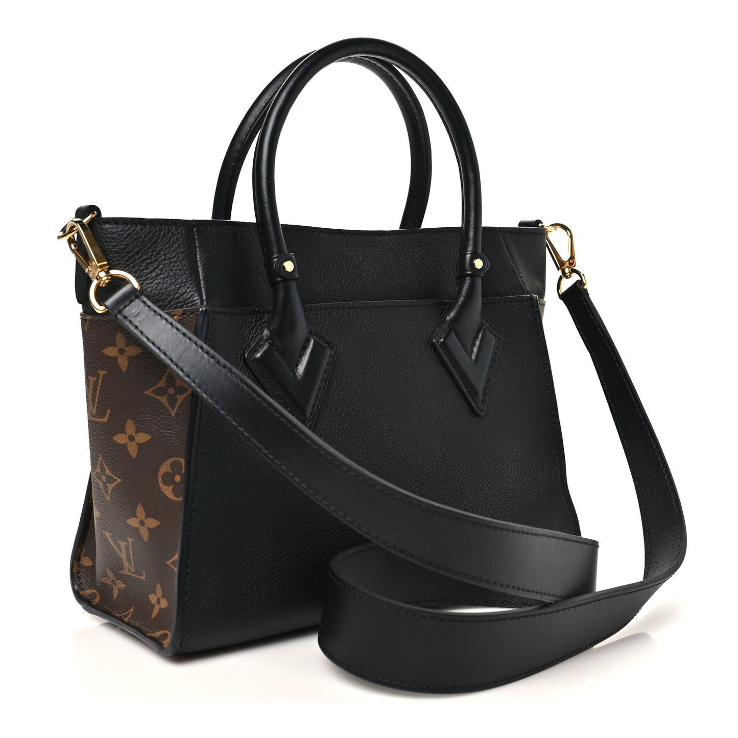 Calfskin Monogram On My Side PM Black
