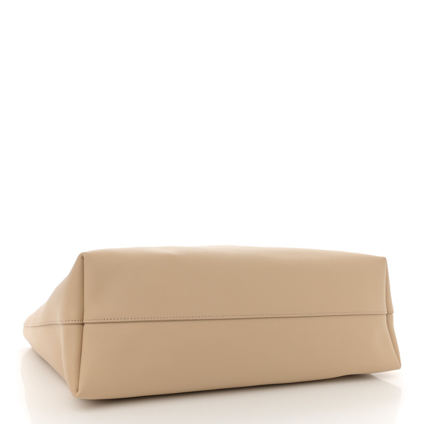 Calfskin Large Shopping Tote Nude Powder