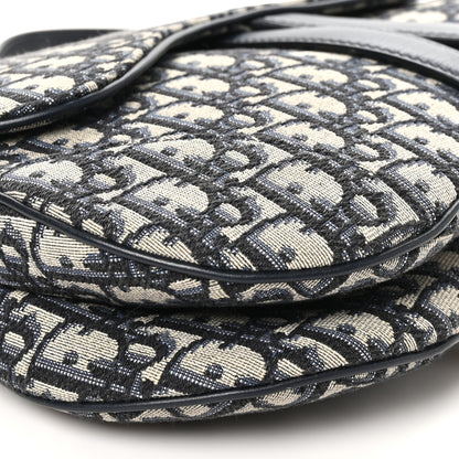 Christian Dior Oblique Saddle Bag Blue 8 of 9