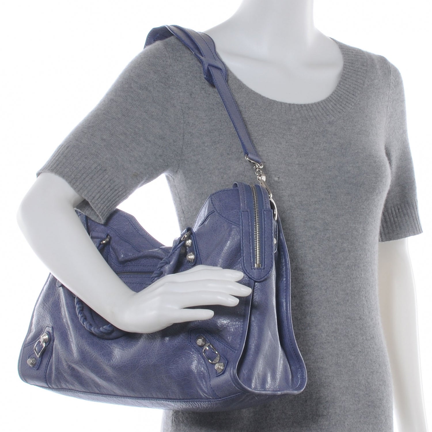 Balenciaga Agneau Giant 12 Silver Hardware City Jacynthe 2 of 10