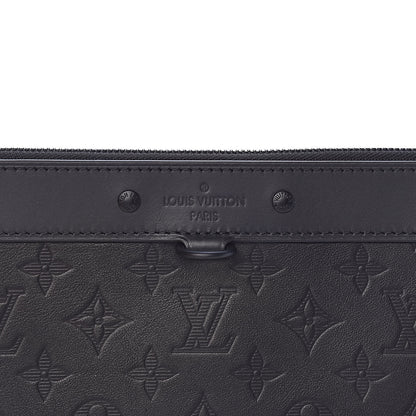 Louis Vuitton Calfskin Monogram Shadow Discovery Pochette Black 8 of 9