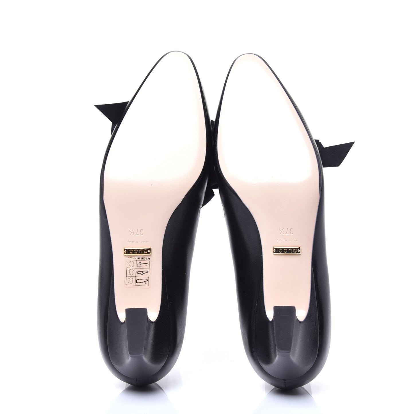 Malaga Kid Bow Berith Low Heel Pumps 37.5 Black