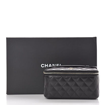 Chanel Lambskin Quilted Jewelry Case Black 15 of 15