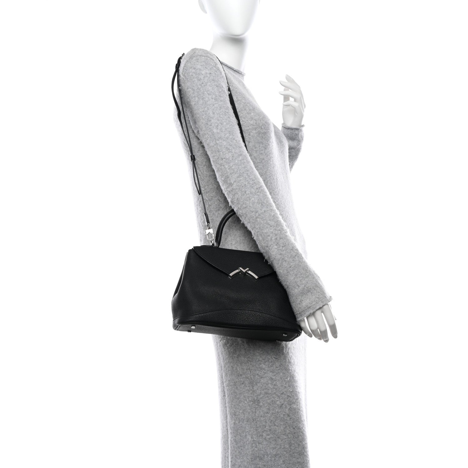 Moynat Taurillon Blush Calfskin Gabby PM Black 2 of 9