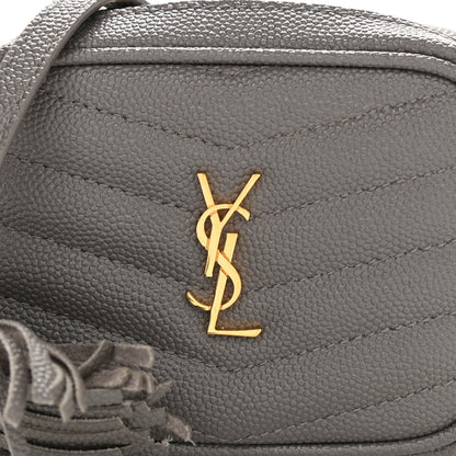 Saint Laurent Grain De Poudre Matelasse Monogram Baby Lou Camera Bag Fog 8 of 10