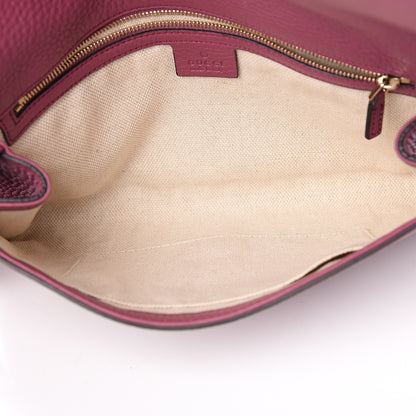 Gucci Pebbled Calfskin Medium Soho Clutch Peonia Flower 4 of 6