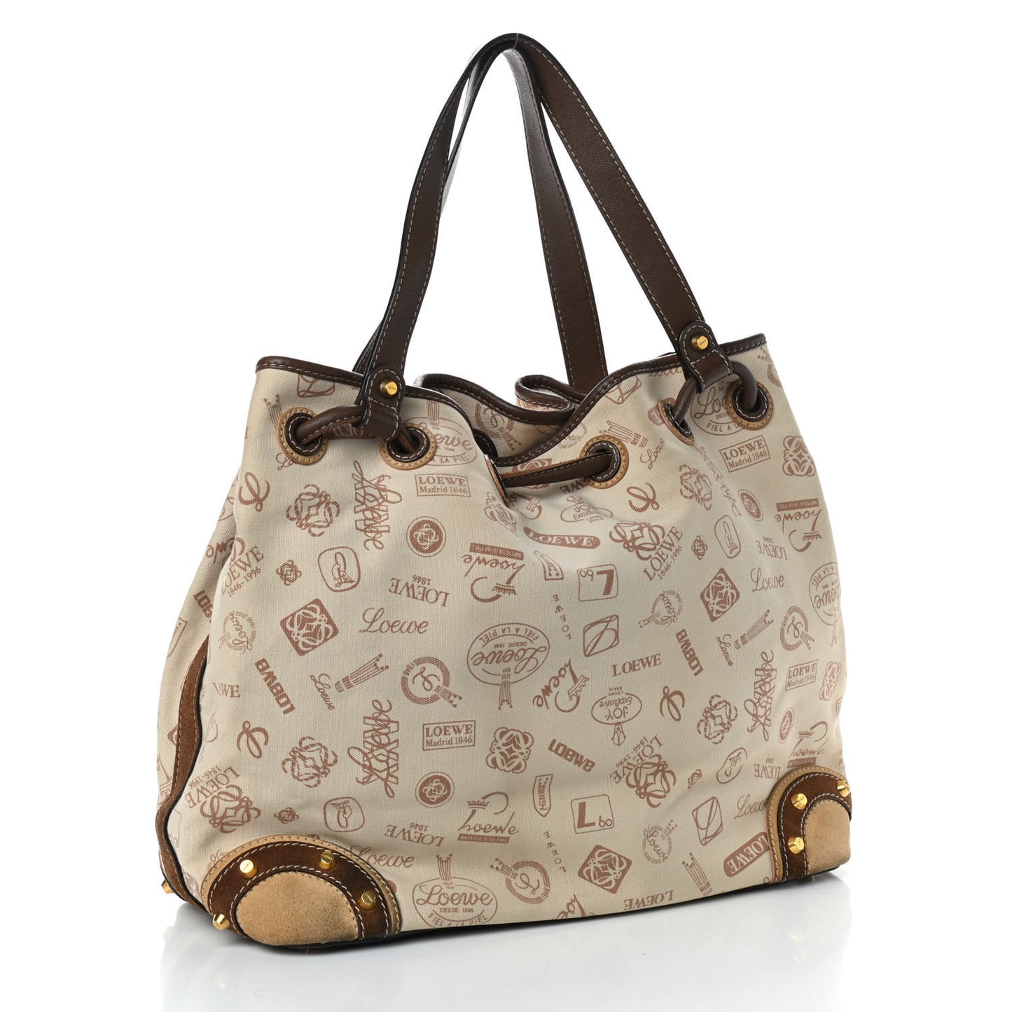 Canvas 160th Anniversary Shoulder Bag Beige