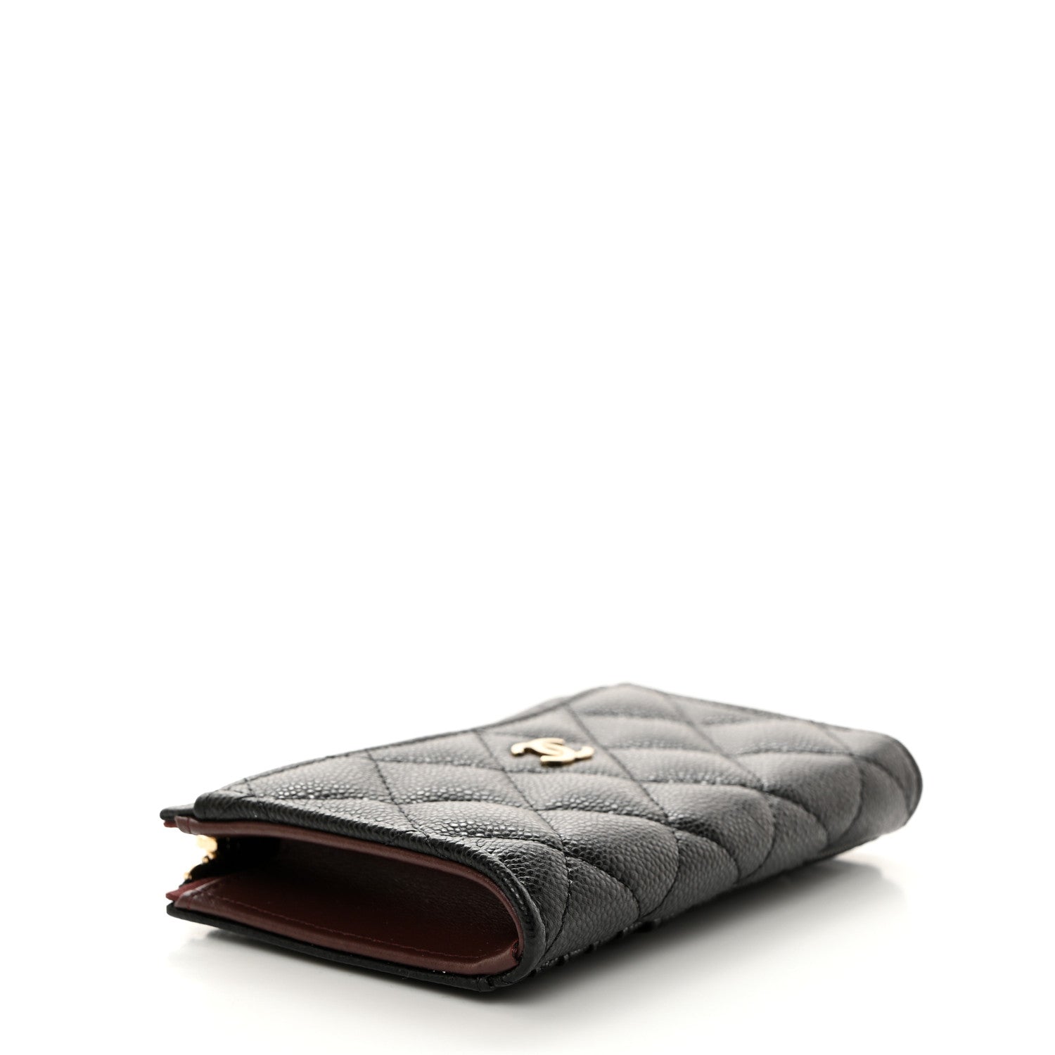 Chanel Caviar Quilted CC Zip Around Card Holder Black 5 of 8
