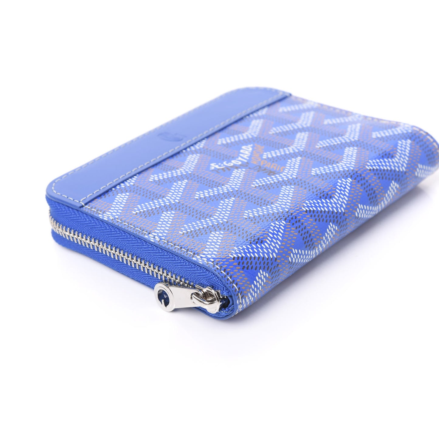 Goyardine Compact Wallet Blue