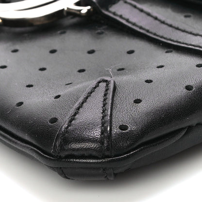 Gucci Calfskin Perforated GG Pochette Black 10 of 19