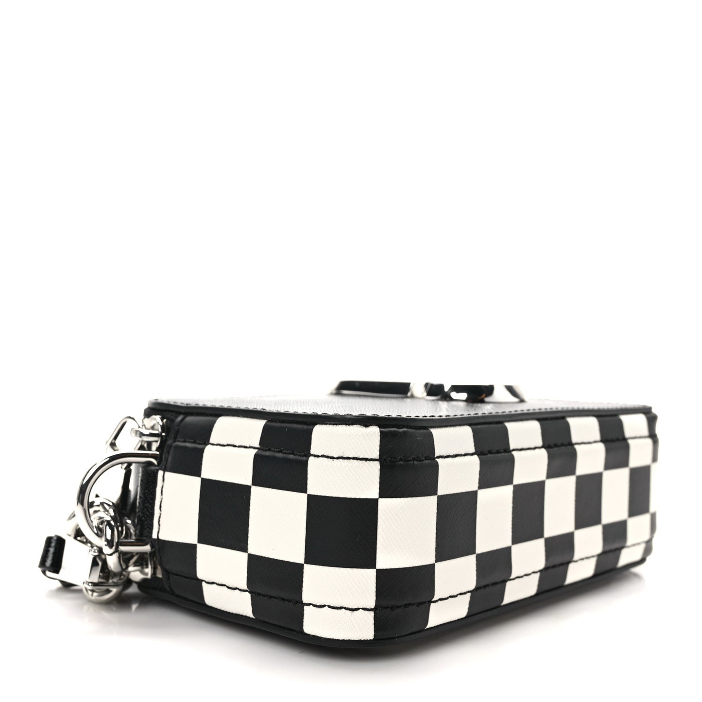 X Bloomingdales 150th Anniversary Saffiano Small Snapshot Camera Bag Black White