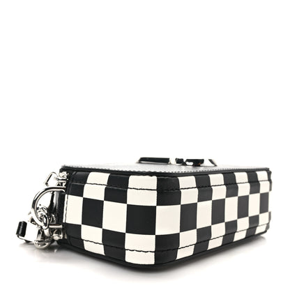 Marc Jacobs X Bloomingdales 150th Anniversary Saffiano Small Snapshot Camera Bag Black White 4 of 13
