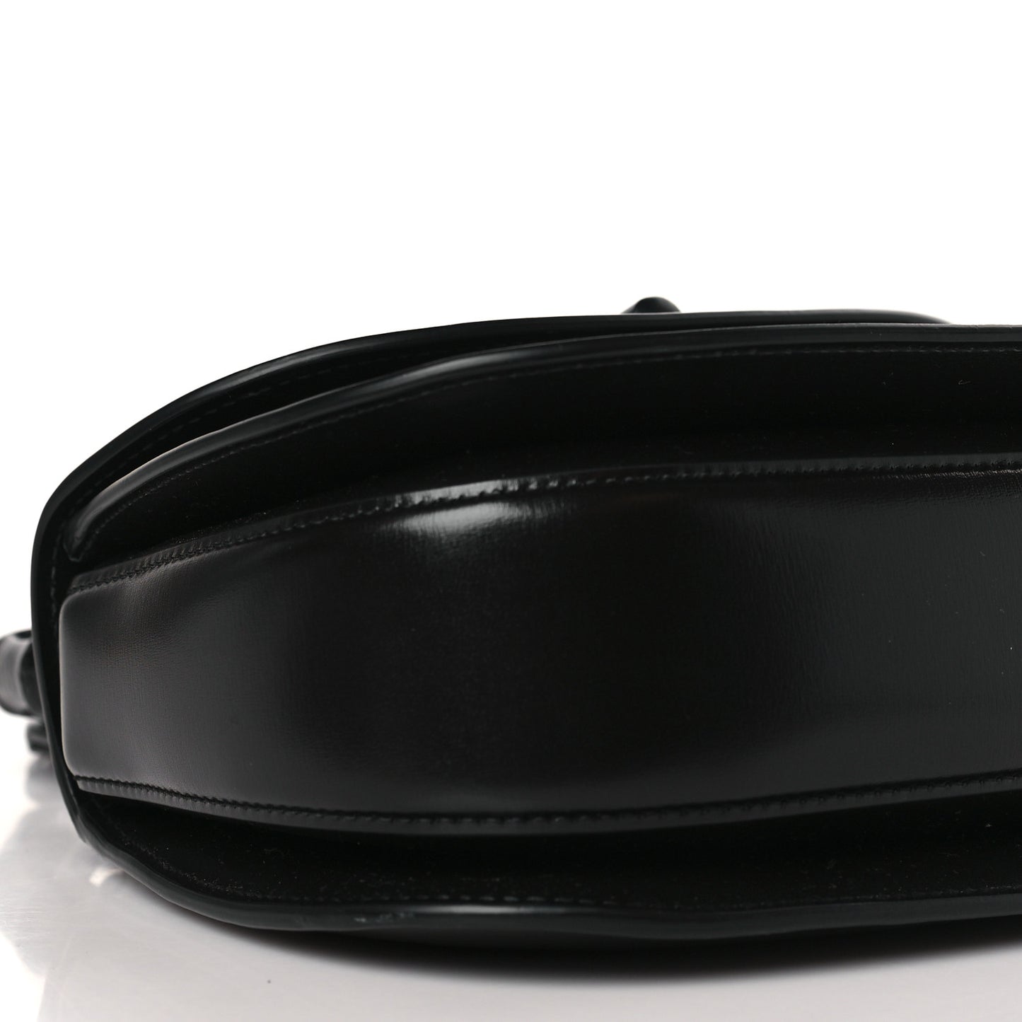Boarded Dyana Lux Calfskin Web Monochrome Small Bamboo 1947 Top Handle Bag Black