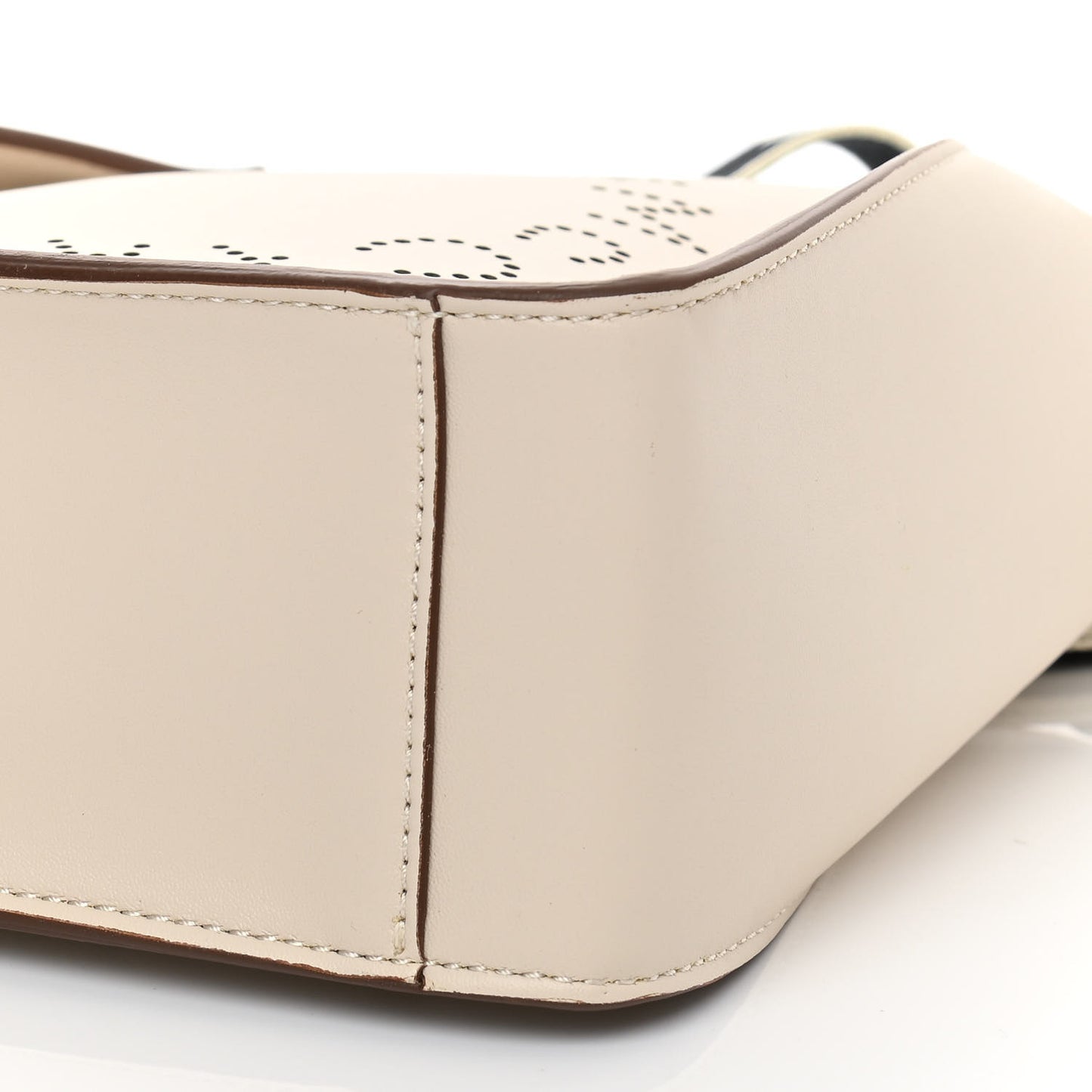 Eco Alter Nappa Perforated Logo Mini Crossbody White