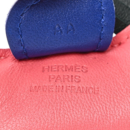 Hermes Milo Lambskin Grigri Rodeo Horse Bag Charm PM Rose Azalee Vert Cypress Bleu Electrique 3 of 4