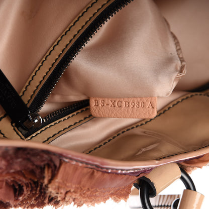 Valentino Garavani Silk Patent Rosier Tote Nude 9 of 11