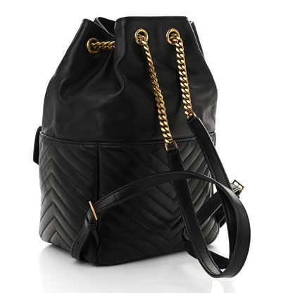 Saint Laurent Lambskin Matelasse Monogram Joe Backpack Black 3 of 10