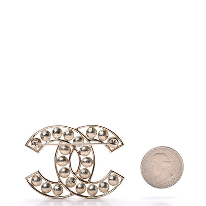 Chanel CC Pearl Brooch Pin Gold 2 of 4