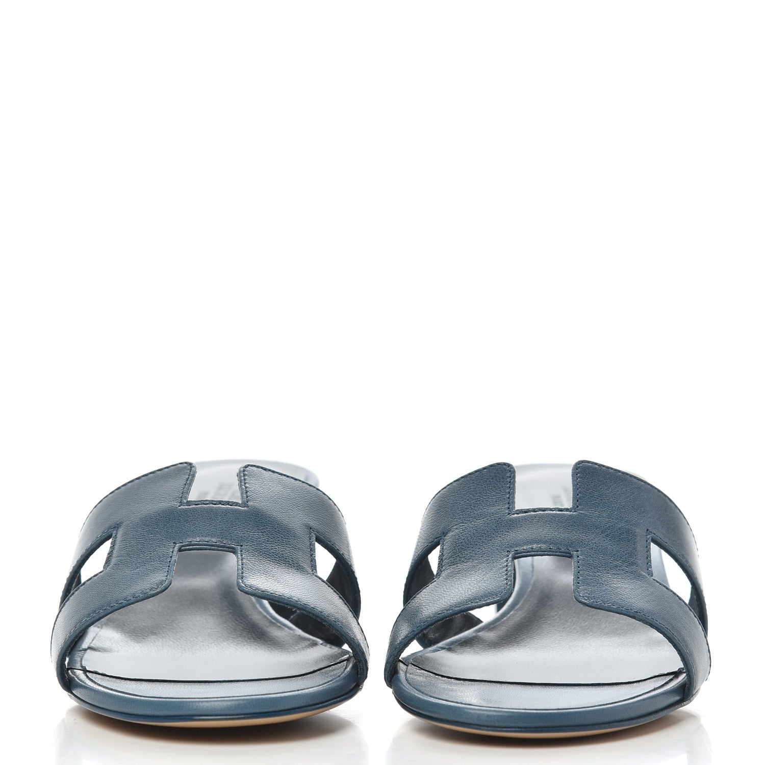 Hermes Calfskin Oasis Sandals 36 Bleu Velvet 2 of 9