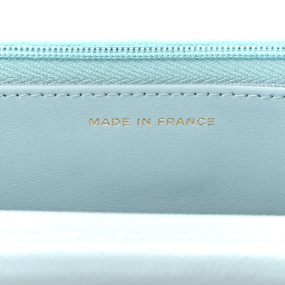 Chanel Caviar Quilted Wallet on Chain WOC Light Blue 7 of 12