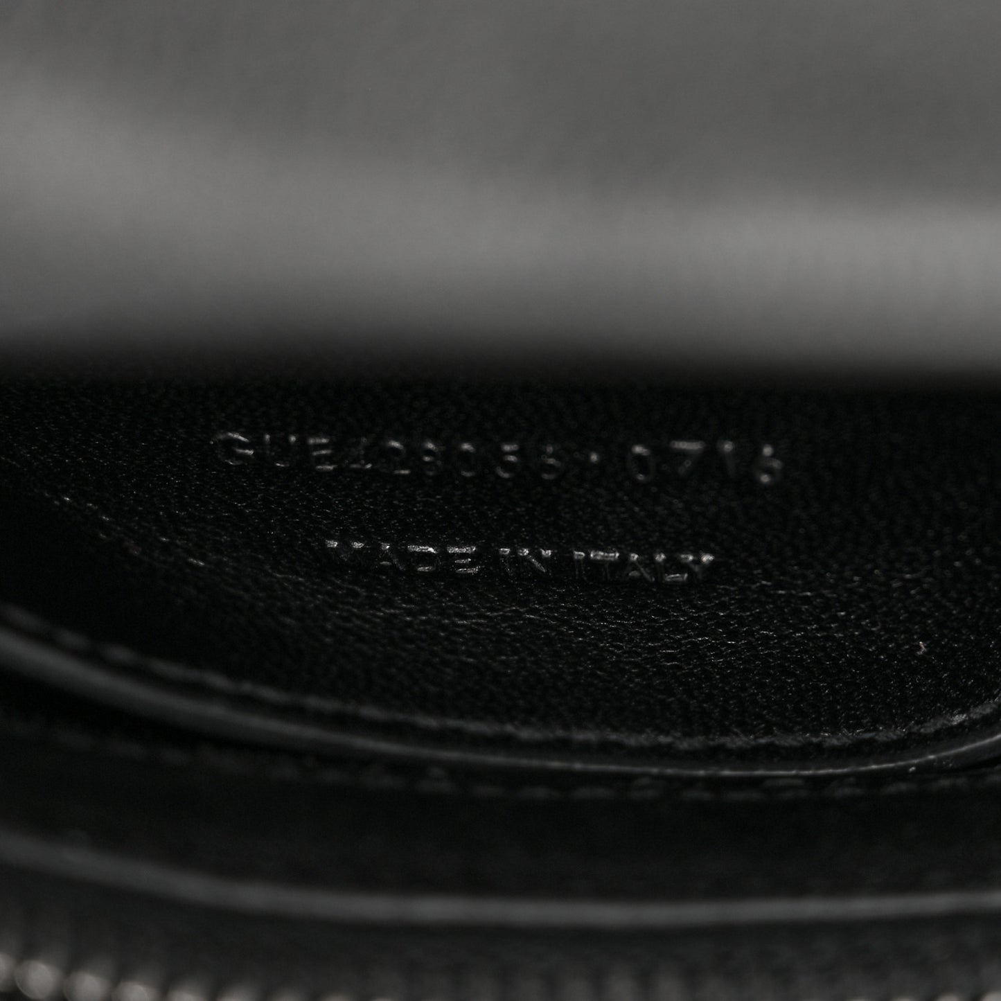 Sheepskin Matelasse Chevron Monogram Medium College Bag Black