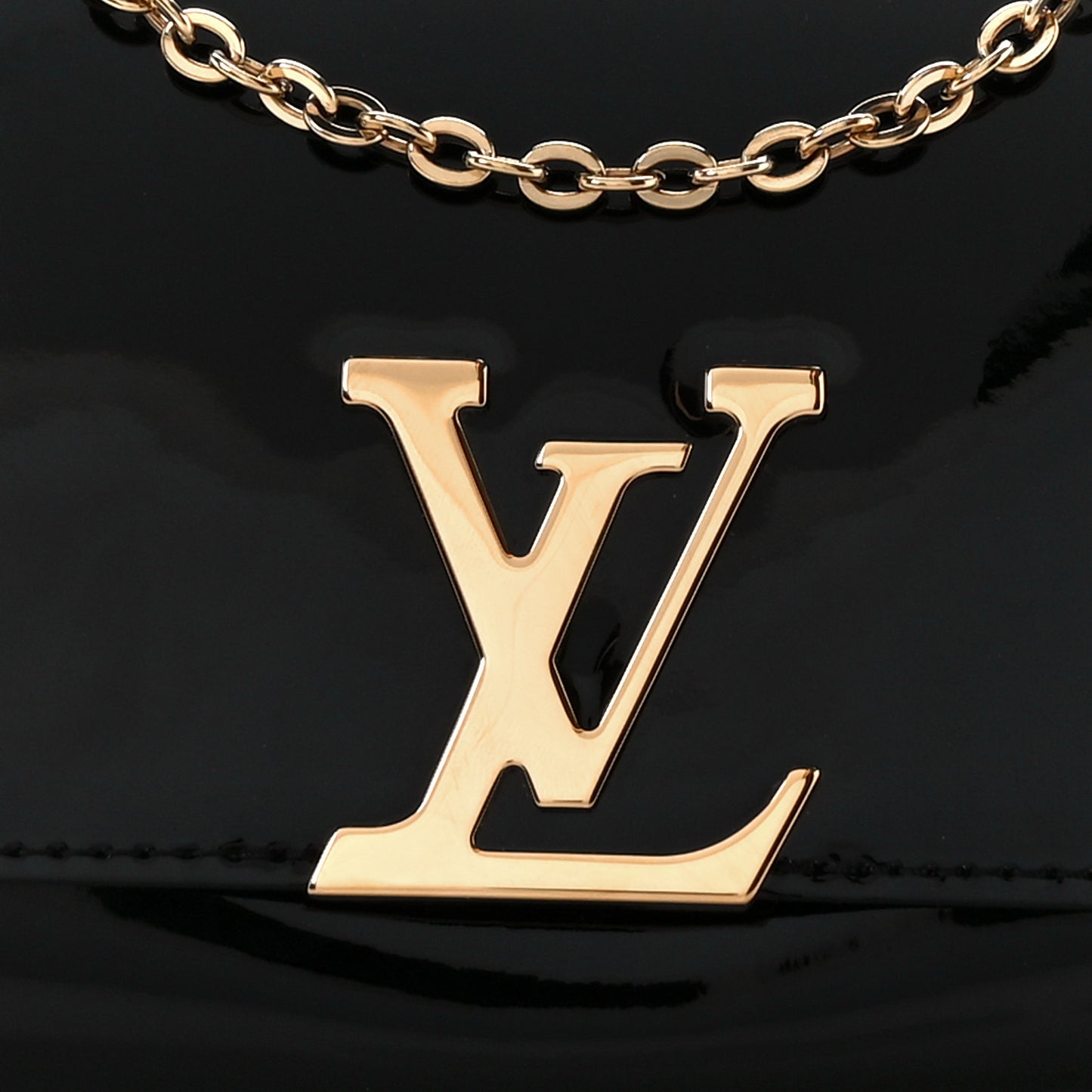 Patent Louise PM Chain Clutch Black