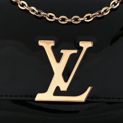 Louis Vuitton Patent Louise PM Chain Clutch Black 9 of 13