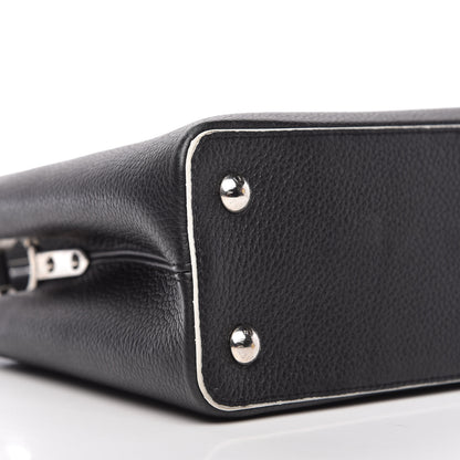Louis Vuitton Taurillon Stitched Capucines PM Black 5 of 10