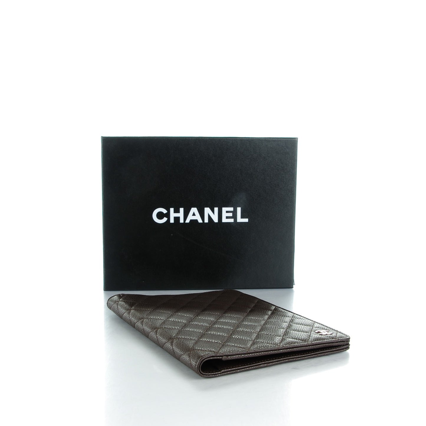 Caviar Quilted Notebook Dark Brown