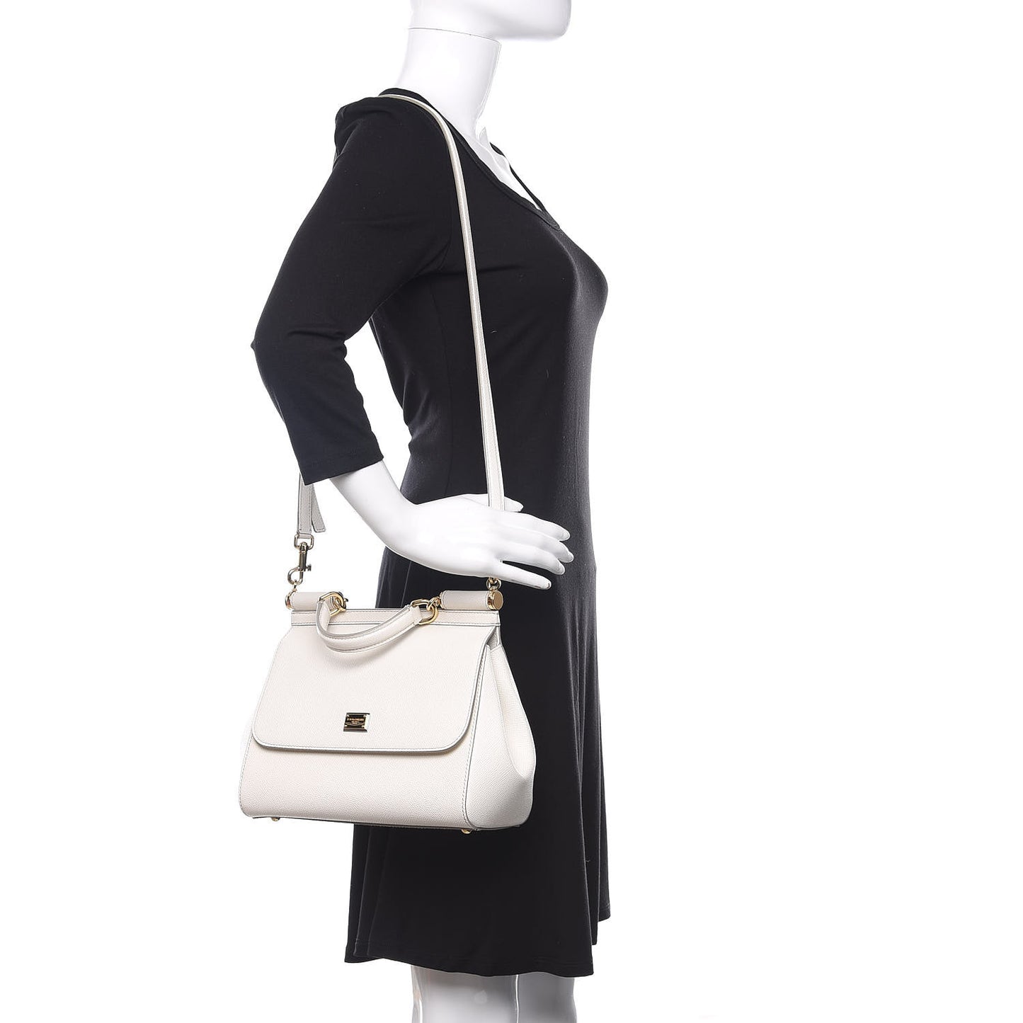 Dauphine Medium Miss Sicily Satchel White