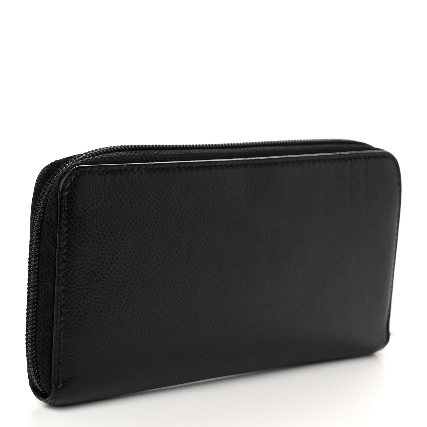 Caviar Large Timeless CC Zip Around Wallet Black