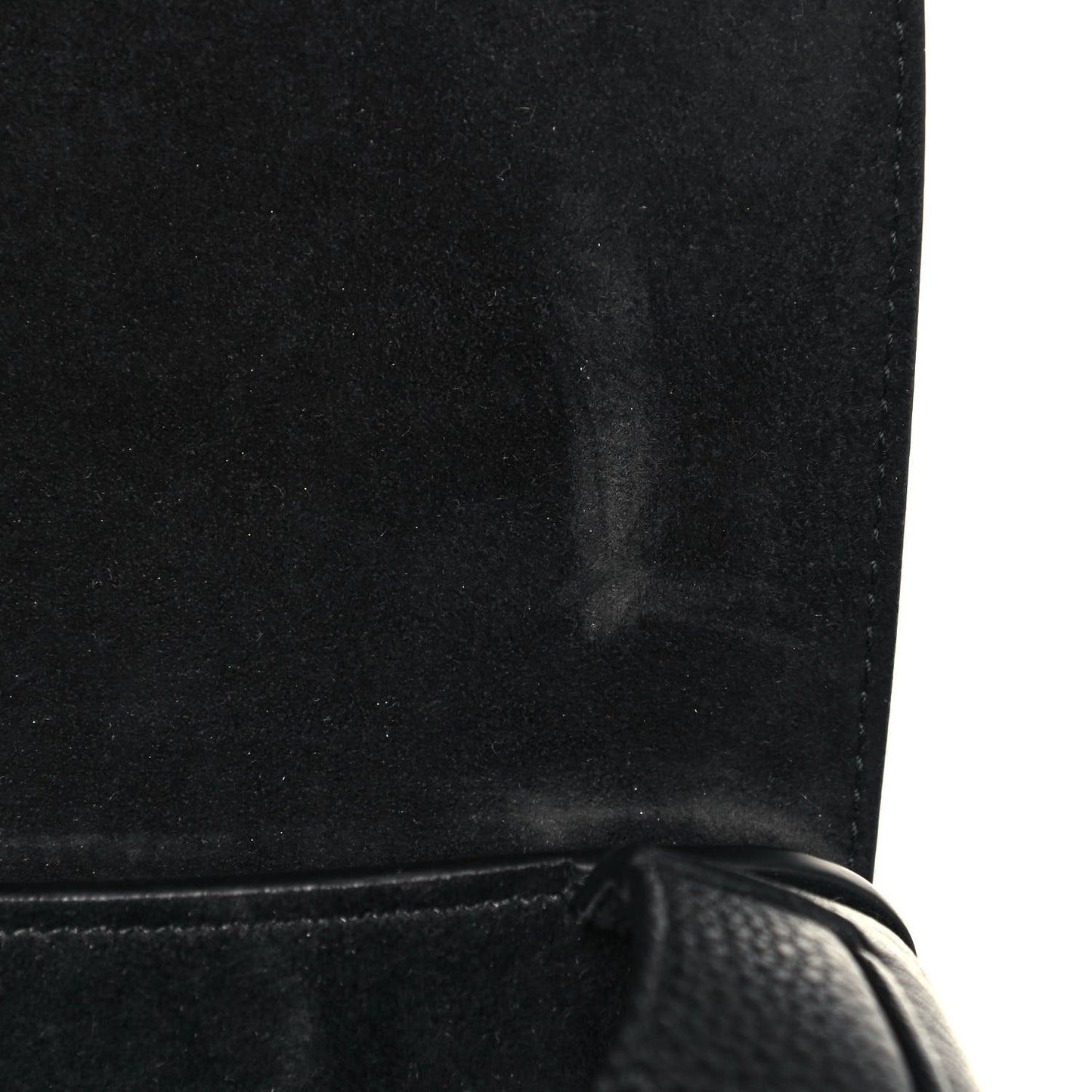 Grained Calfskin Large Bobby Flap Black