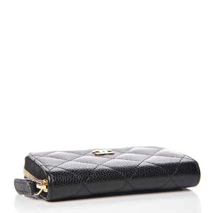 Chanel Caviar Quilted Zip Coin Purse Black 4 of 8