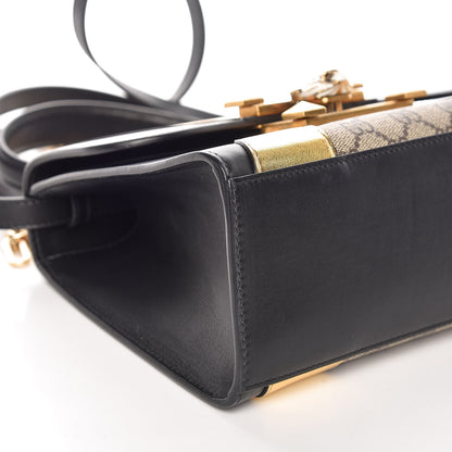 Gucci GG Supreme Monogram Small Osiride Top Handle Bag Black Gold 6 of 10