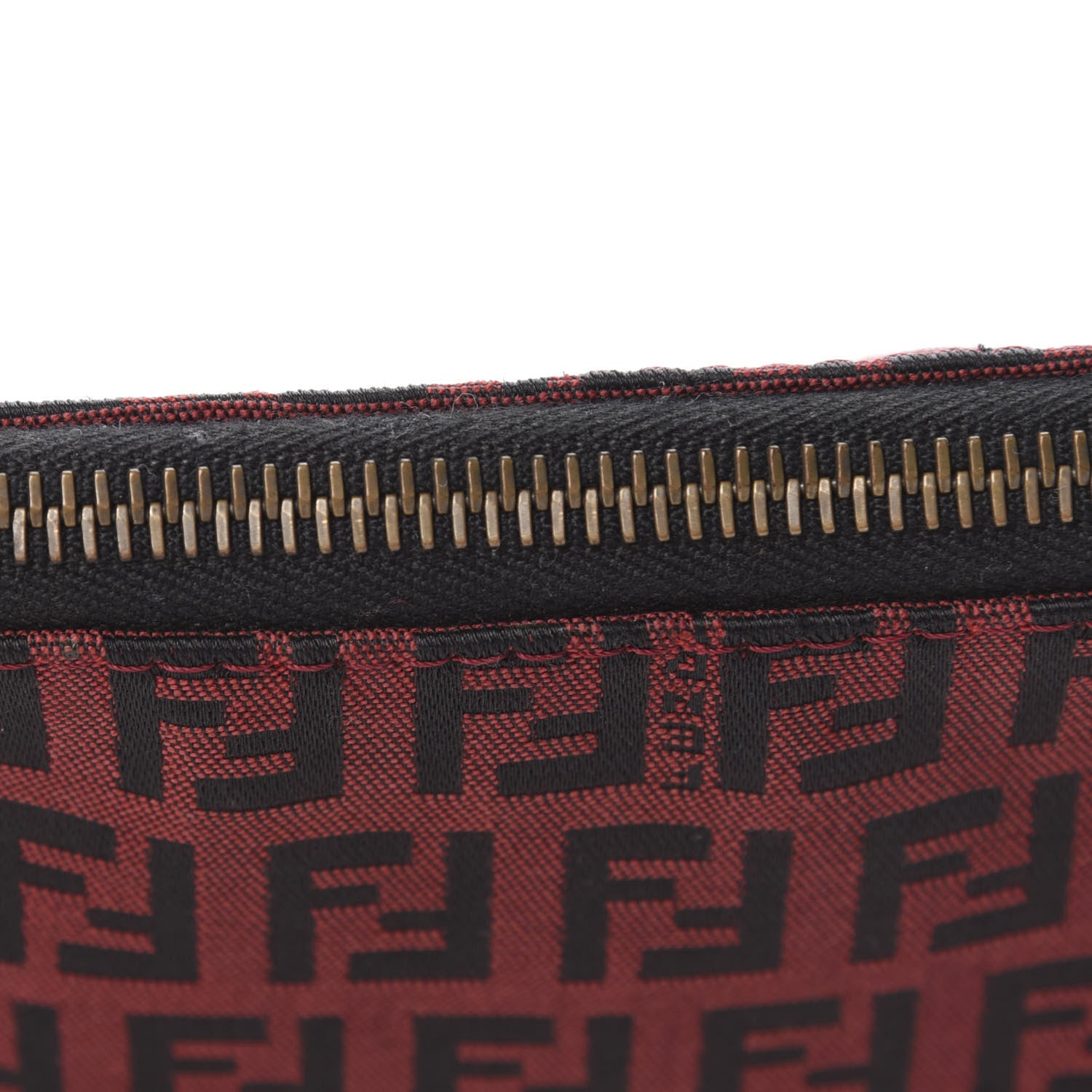 Fendi Zucchino Pochette Black Rosso 9 of 10