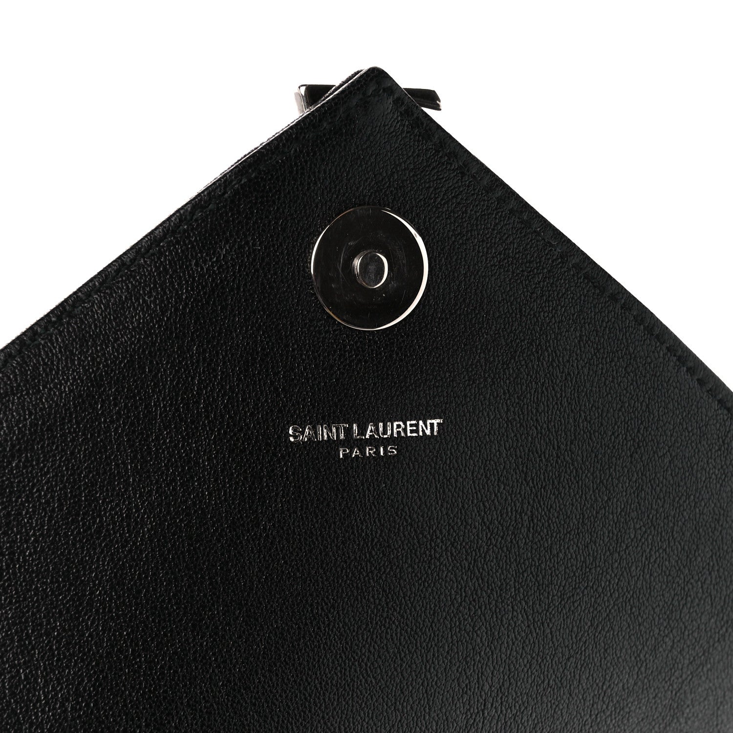 Saint Laurent Sheepskin Matelasse Chevron Monogram Large College Satchel Black 6 of 12