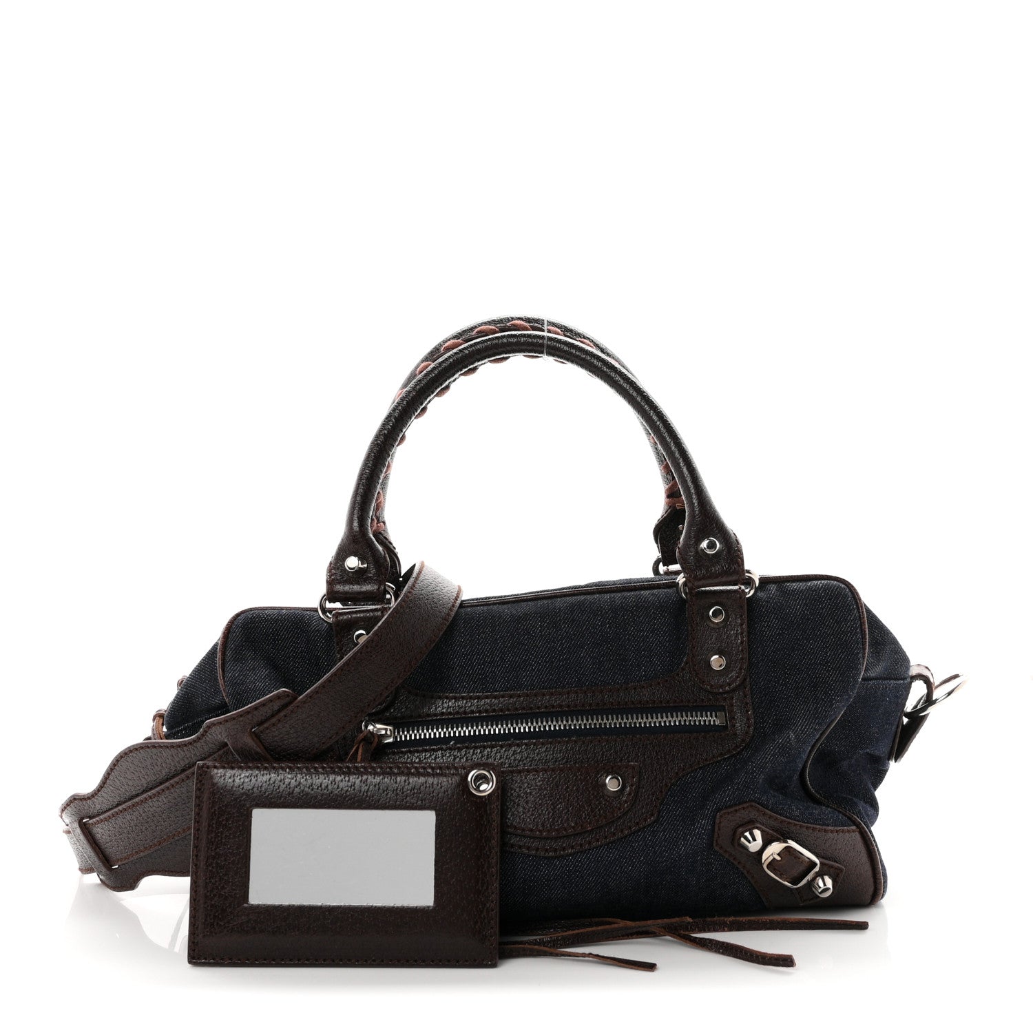Balenciaga Denim Box Bag Chocolate 3 of 12