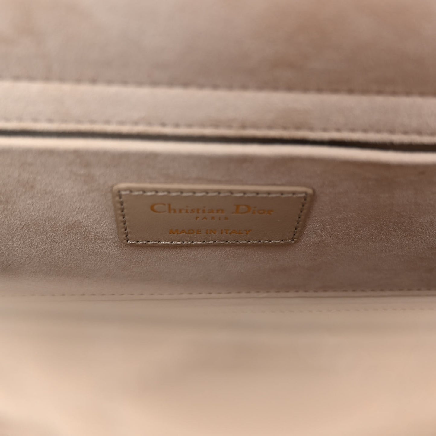 Lambskin Cannage Medium Lady D-Joy Sand
